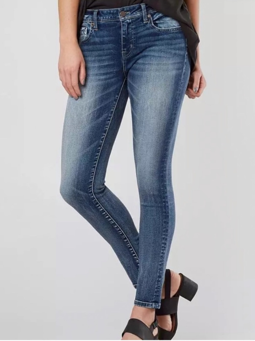Buckle Black Fit No.76 Ankle Skinny Jeans Women's Size 30 x 29 Stretch Mid Rise
